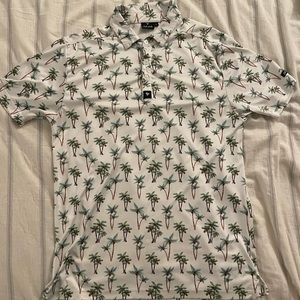 Bad Birdie Polo Palm Trees Size Medium